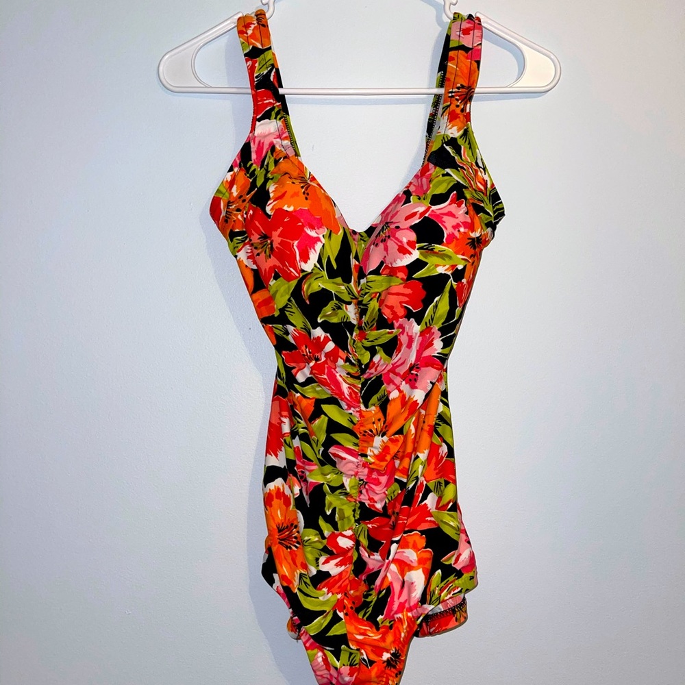 Maxine Swim Suit Womens One Piece Floral Size 10